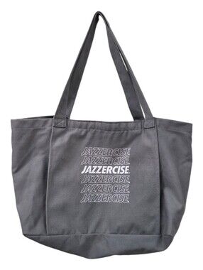 Jazzersize Vintage Charcoal Grey Canvas Tote Bag